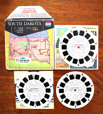 VIEWMASTER SOUTH DAKOTA, STATE TOUR SERIES MAP SAWYERS A485 3 REEL SET