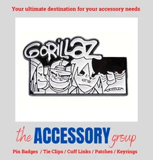 New Gorillaz music band black and white pin badge tie pin badge metal Enamel