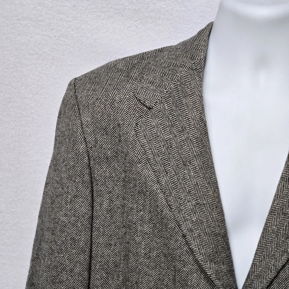 Blazer Ralph Lauren Para Hombres 42R Espiga Cachemira Púrpura Etiqueta Hecho en Inglaterra Foto 3 de 4