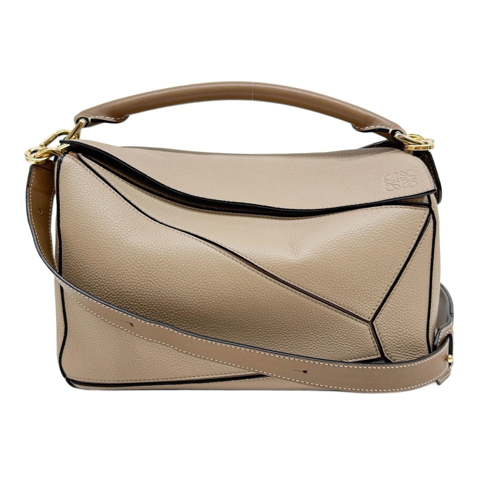LOEWE Puzzle Light Brown Leather Two Way Bag