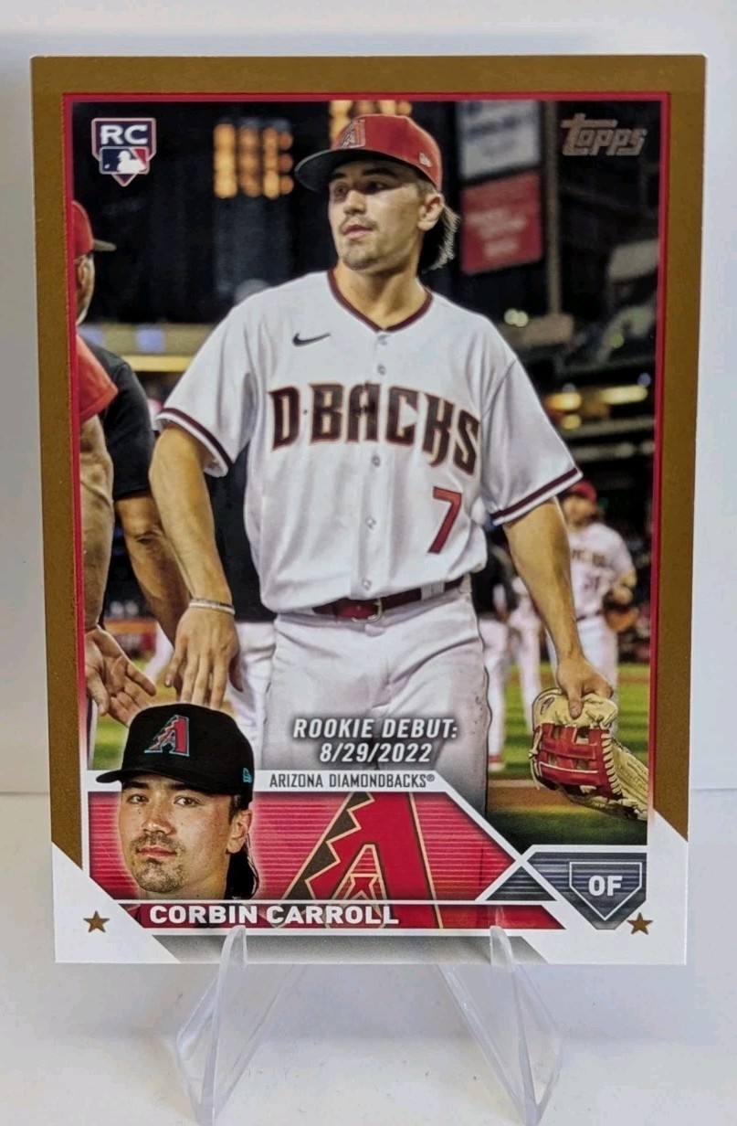 2023 Topps Update Rookie Debut Corbin Carroll Gold 322/2023 #US244 Diamondbacks
