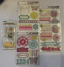 My Mind's Eye, Collectable by Jen Allyson, decorative stickers, 5 sets! NEW!