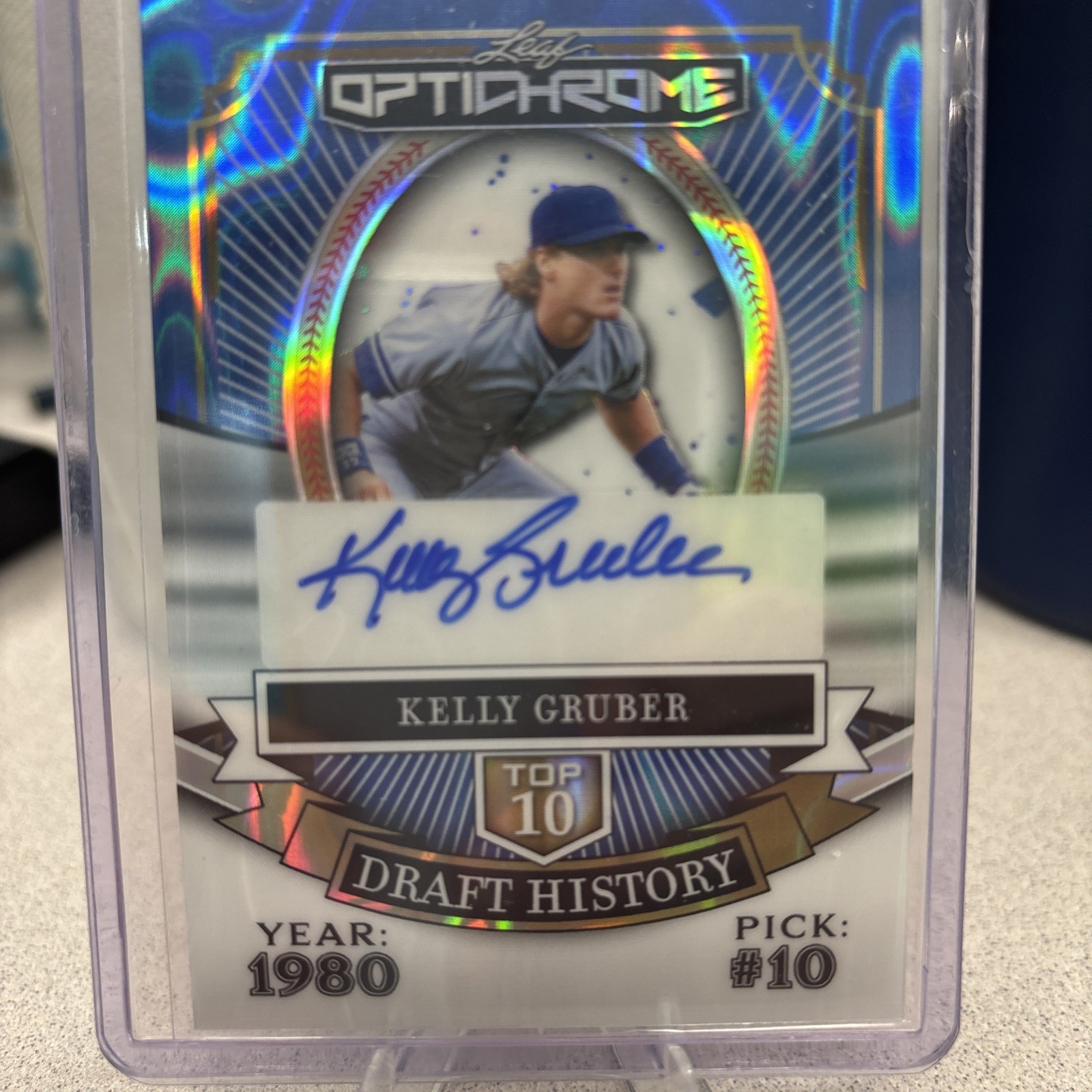 2025 Leaf Kelly Gruber Optichrome Baseball 1/1 Auto