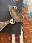 Vintage Zuni Sun Maiden Inlay Sterling  Earrings  — photo 9