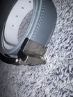 Nike Gray Leather Belt Silver Buckle Size 42 Men's — photo 1