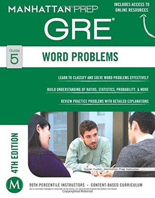 GRE WORD PROBLEMS (MANHATTAN PREP GRE STRATEGY GUIDES) **BRAND NEW**