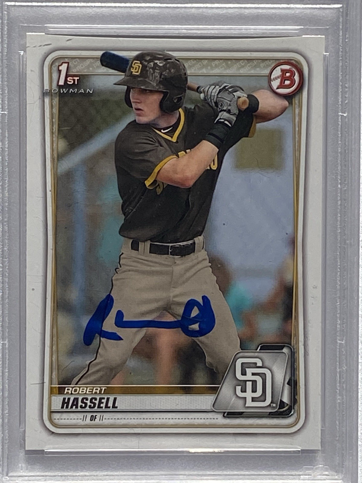 ROBERT HASSELL III PSA 10 TOPPS BOWMAN 2020 Draft San Diego Padres Baseball Card view 2
