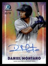 2021 BOWMAN CHROME DANIEL MONTANO DGA-DM DAWN OF GLORY AUTOGRAPHS REFRACTOR /99