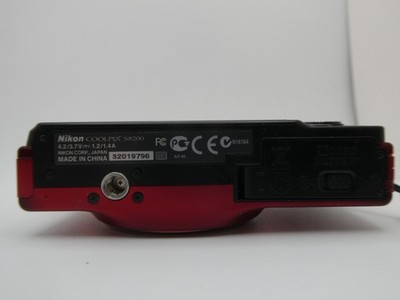 Nikon COOLPIX S8200 Digital Camera 16.1MP 14x -Red - Used- Excellent