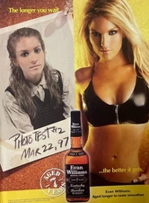 EVAN WILLIAMS WHISKEY PRINT AD BLONDE LONGER WAIT BETTER IT GETS PHOTO TEST #2