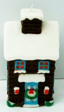VINTAGE 1982 Jasco Christmasville Candle Gingerbread House UNLIT 5" NOS