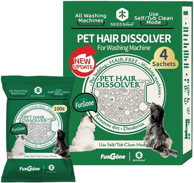 #ad by Seedshub Upgarded Pet Hair Dissolver Pro Washing Machine Cleaner Powder Deep $34.52