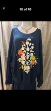 New Free People Ruffled Sweatshirt. Tunic Length. Size Large.