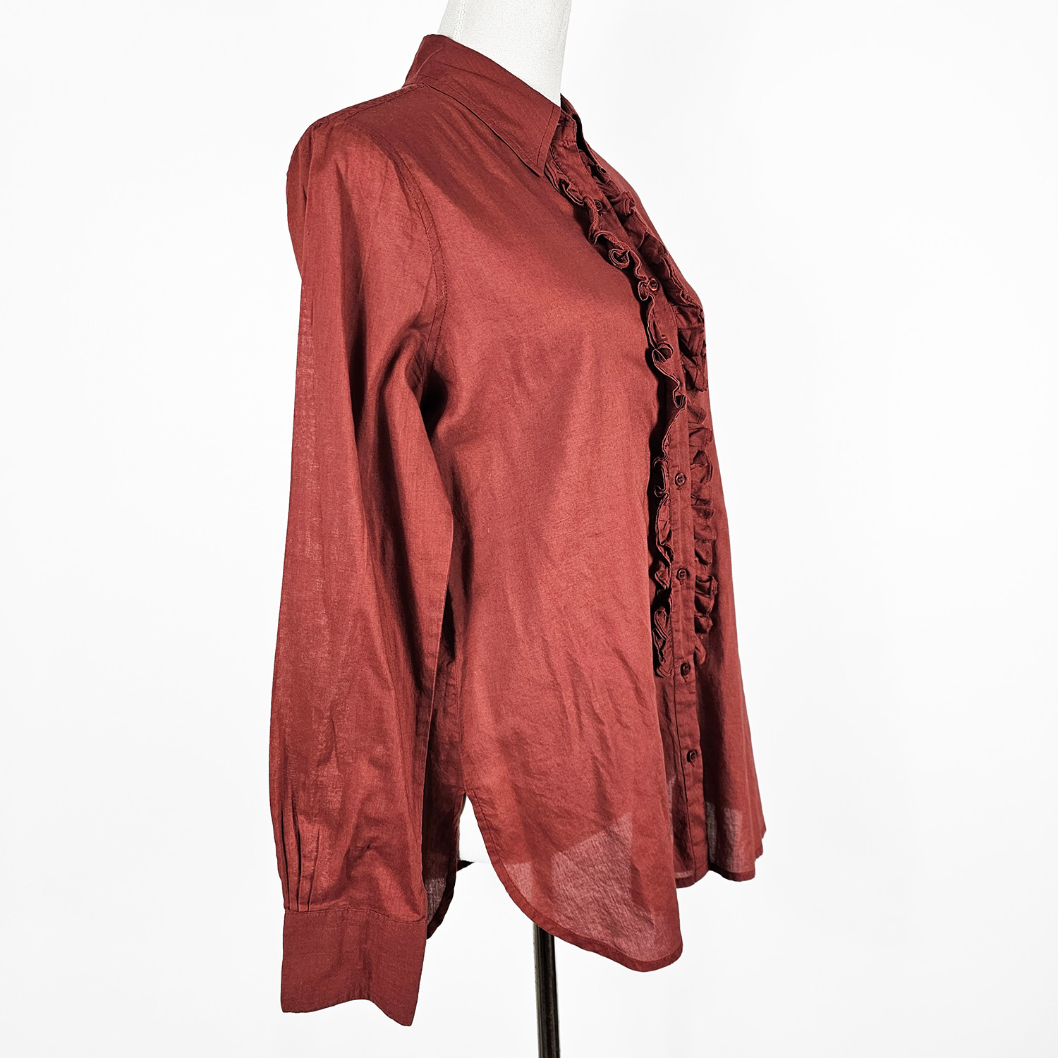 Peruvian Connection Dark Orange Medium Cotton Ruf… - image 2