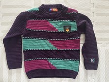Sportking Purple and Teal Knit Sweater Player 77 Kids Size 6 Boys Girls