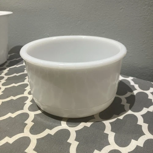 Vintage White Milk Glass Small Mixing Bowl