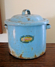 Vintage 1950's Blue Metal Amsco Doll-E/Kiddee Toys Doll Bottle Sterilizer w/ Lid