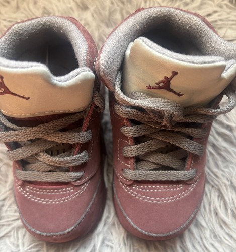 Nike Air Jordan 5 Retro Burgundy 2023 TD Toddler Sneakers Size 6C No Box
