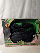 Jakks Pacific Wicked Elphaba Girls Costume Cape Hat Black Dress Up Size 4-6