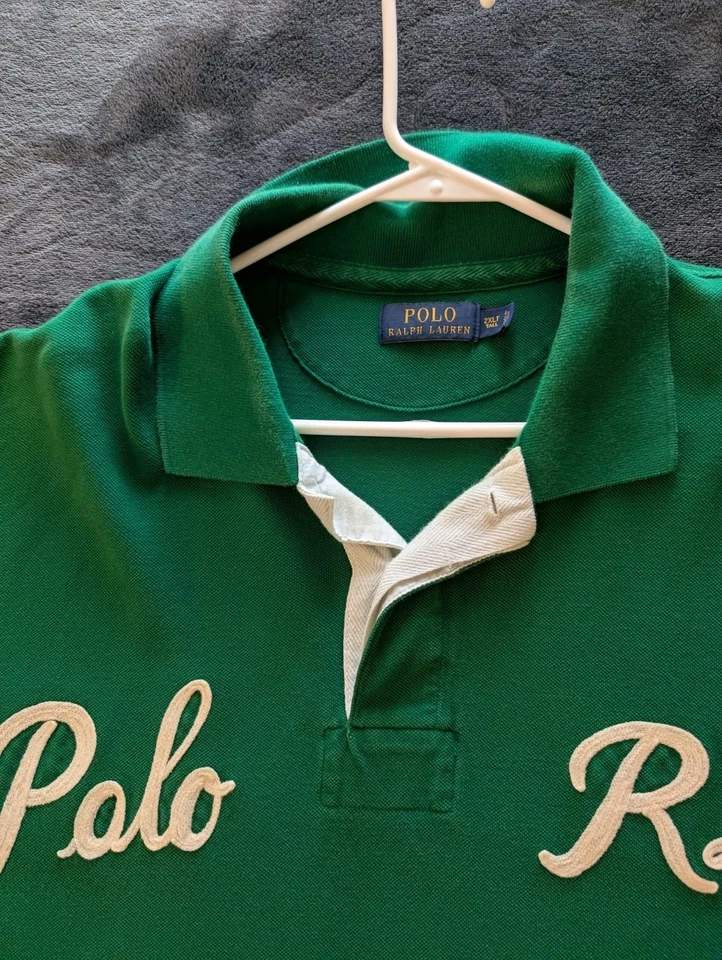 Polo Ralph Lauren RL67 green Logo Polo Shirt Size 2XLT (27x33.5) - Image 3 of 4