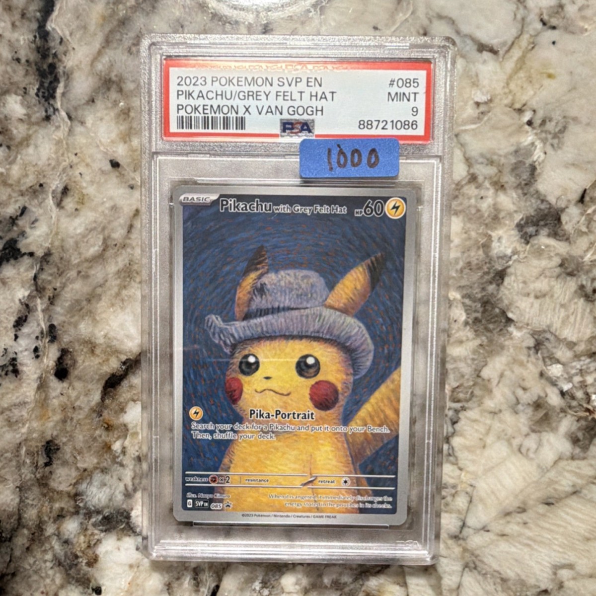 Pokémon Pikachu with Grey Felt Hat Promo 085 SV PSA 9 2023 English
