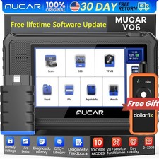 6" MUCAR VO6 Scan Tool Bluetooth OBD2 Scanner Car Full System Diagnostic Reader