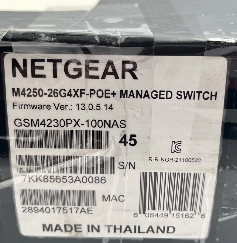 NETGEAR M4250-26G4XF-POE+ 26-PORT MANAGED SWITCH WITH 4X 10G SFP+ UPLINKS - Image 2 of 4