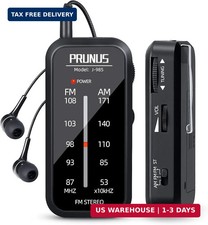 Pocket Radio Mini AM FM Stereo Radio Portable Battery Operated Radio, Includes H