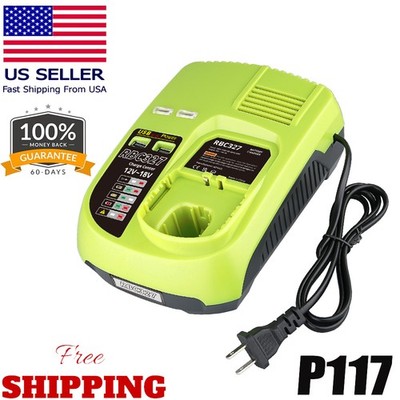 For Ryobi P117 ONE 18V Dual Chemistry IntelliPort Fast Charger Li-Ion Battery US