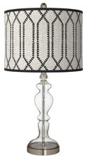 Rustic Chic Giclee Apothecary Clear Glass Table Lamp
