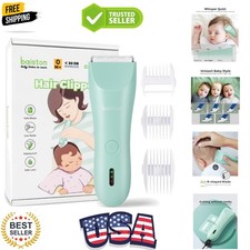 Baby Hair Clippers, Quiet  Dual-Mode Hair Cutting for 0-12, Waterproof Recha...