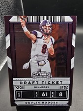 2020 Panini Contenders Draft Picks Draft Ticket Blue Foil Devlin Hodges #33