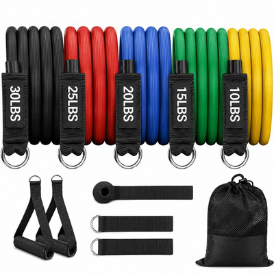 Widerstandsbänder 11 Stück Übung Sport Schleife Fitness Home Gym Yoga Training Schläuche