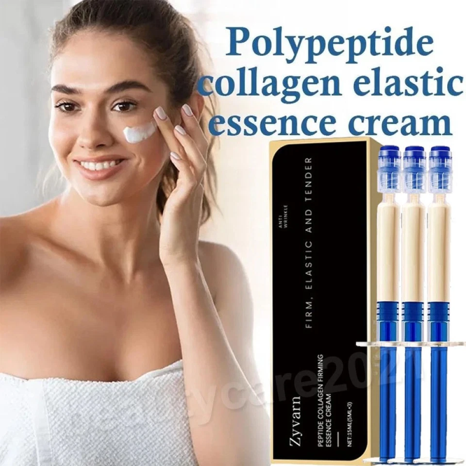 ZYVARN 3pcs Peptide Collagen Firming Essence Cream, Micro-Molecular Anti-Wrinkle Lotion