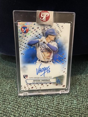2023 Topps Pristine Miguel Vargas #PA-MV Blue Refractor/75 Auto RC