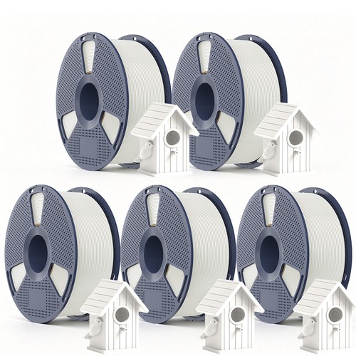 SUNLU 5KG White ASA Filament 1.75mm 3D Printer Filament ASA,UV/Rain Resistant