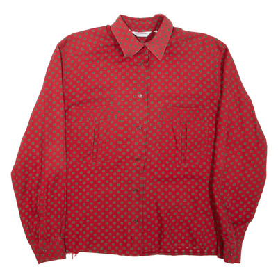 SAINT HONORE Damen Shirt rot gepunktet langarm L