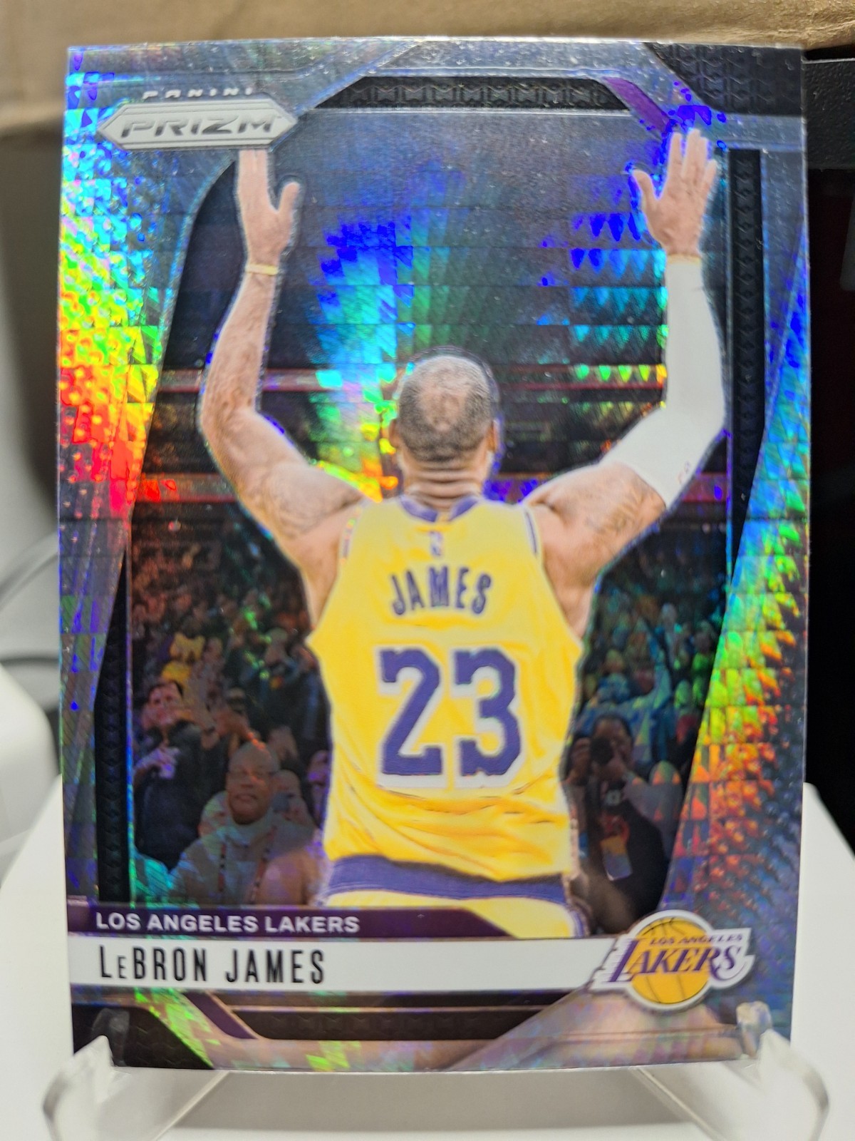 2024-25 Panini Prizm #130 LeBron James Hyper Prizm Chalk Toss Los Angeles Lakers