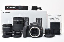 Canon EOS Kiss X9 DSLR Camera Kit, 1100 Shutter Count, Black, Double Zoom Used