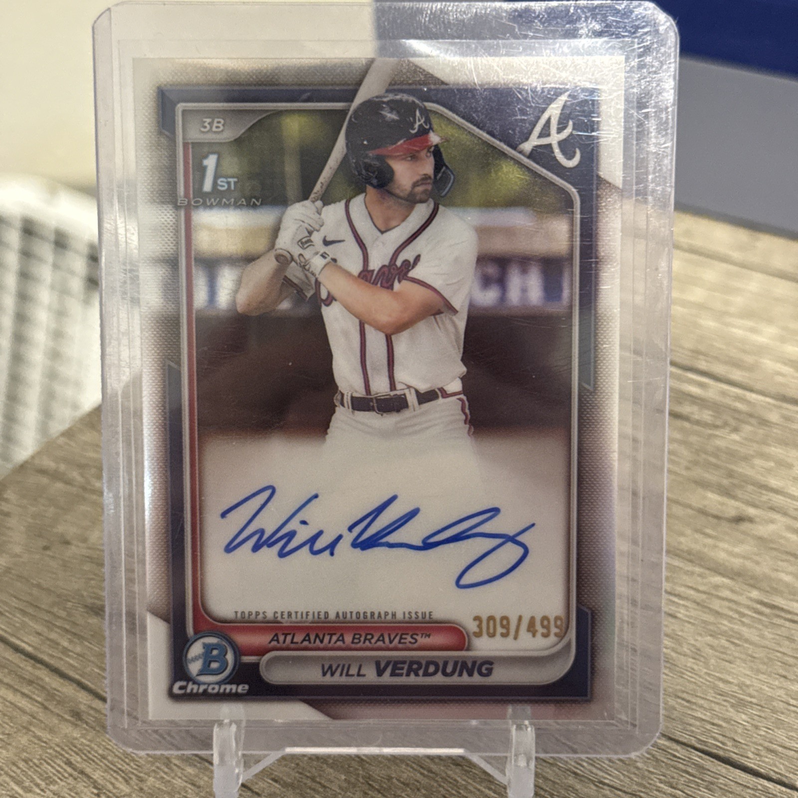 2024 Bowman Chrome /499 Will Verdung #CPA-WV 1st Auto Refractor Braves