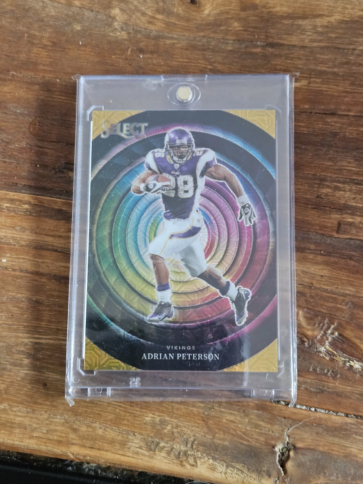 2023 Select Adrian Peterson Gold Color Wheel /10 Case Hit SSP - Vikings