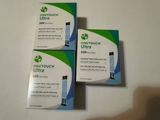300 One Touch Ultra Glucose Blood Test Strips 3 100 Count exp 10/31/26-11/30/26