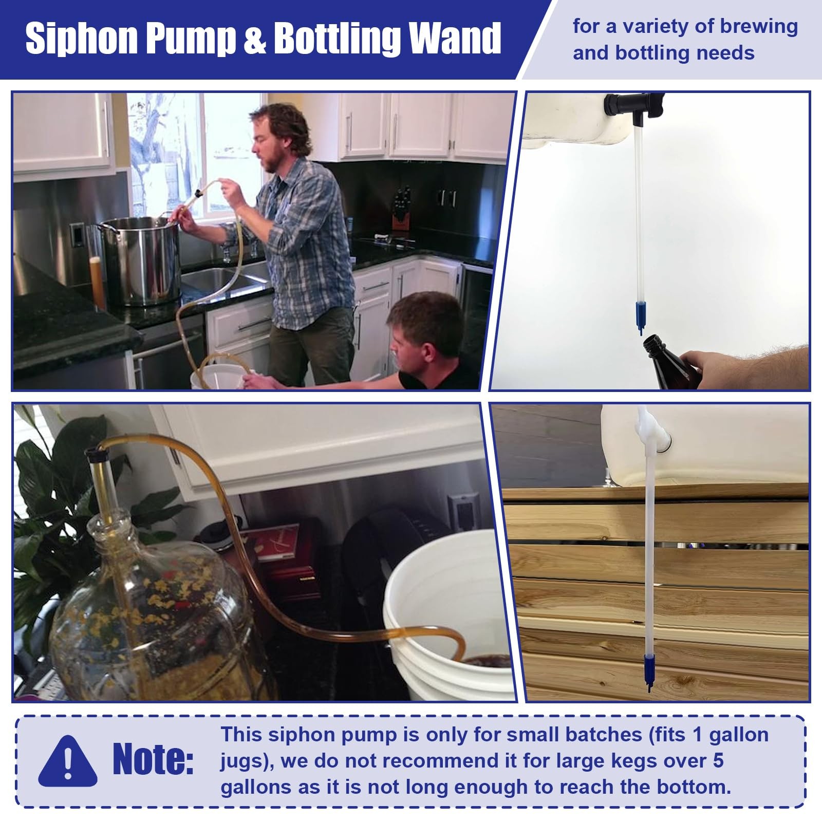 Saillong Siphon for Wine Making, Pump with 6 Feet of Tubing, Bottling... 