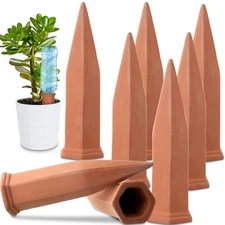 16 Pack Plant Watering Devices Terracotta Vacation Plant Self Waterer Automat...