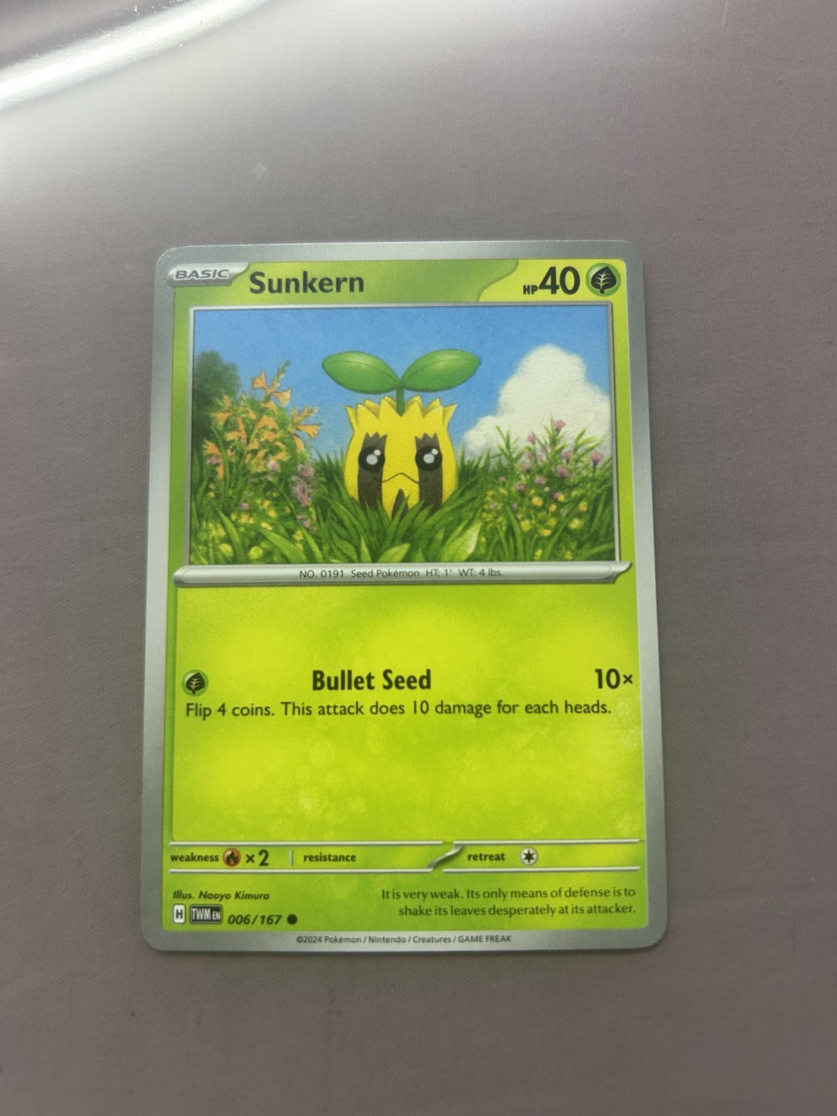 Sunkern Pokémon Card 
