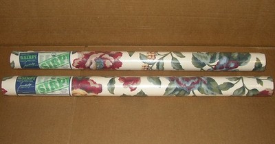 2 TWO Double Rolls JV Sirpi Italy Wallpaper Prepasted 123 Sq Ft Italian Floral