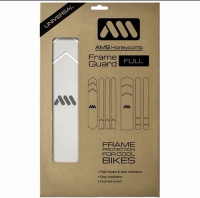 AMS All Mountain Style Honeycomb Frame Guard Full Clear/Silver Protector  New