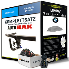 Für BMW 7er Limousine F01, F02 Anhängerkupplung abnehmbar +eSatz 7pol uni 14-15