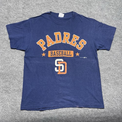 #ad #ad Vintage 1997 San Diego Padres Major League Baseball T Shirt Large RARE MENS NAVY $30.00