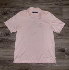 Tommy Bahama Polo Shirt Mens Large Pink Pima Cotton Blend Knit Logo Casual